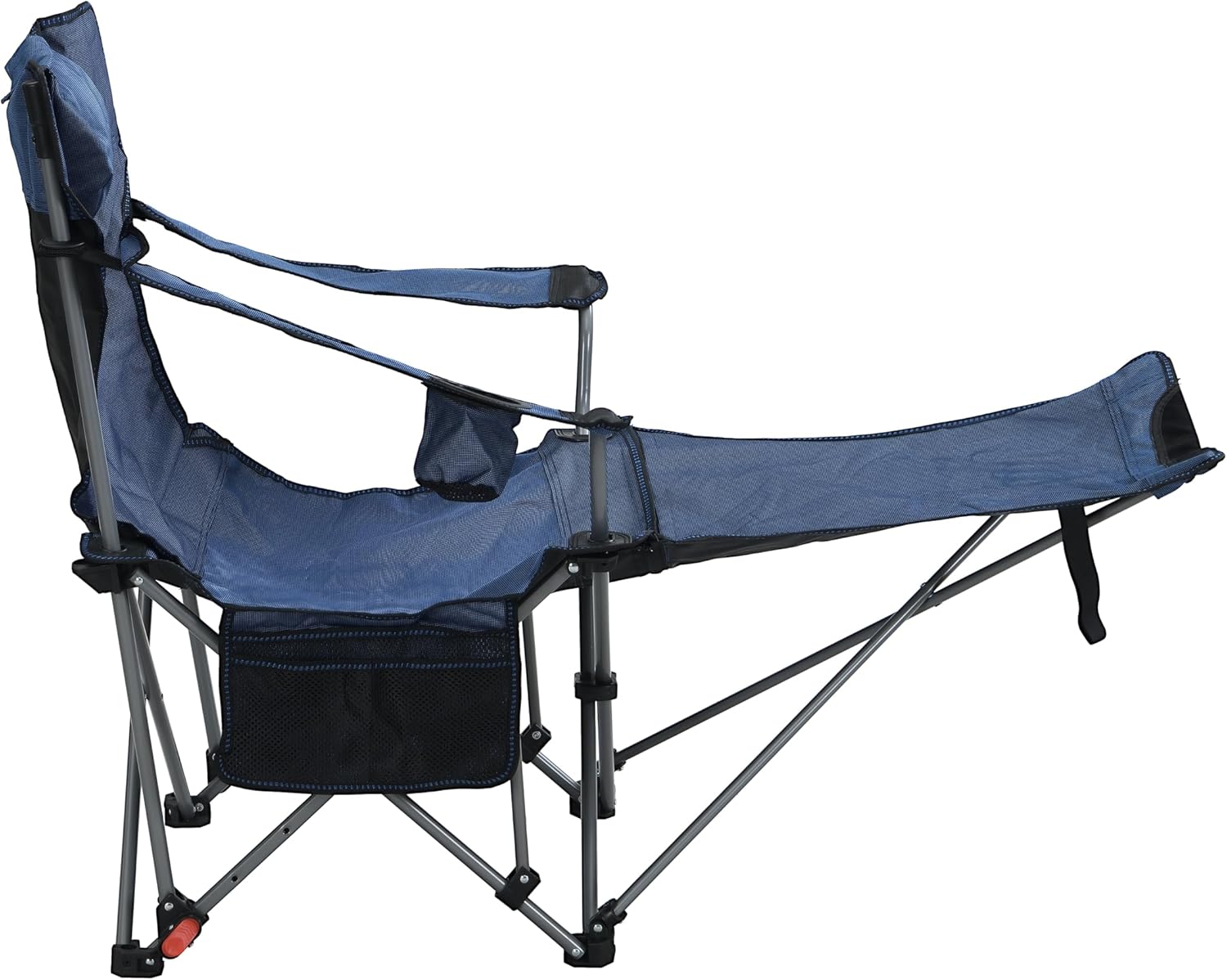 Camping Chairs with Footrest : Folding Lawn Chairs - Heavy Duty Adjustable Camping Chairs with Side Pockets & Cup Holder Carry Bag Included - Image 4
