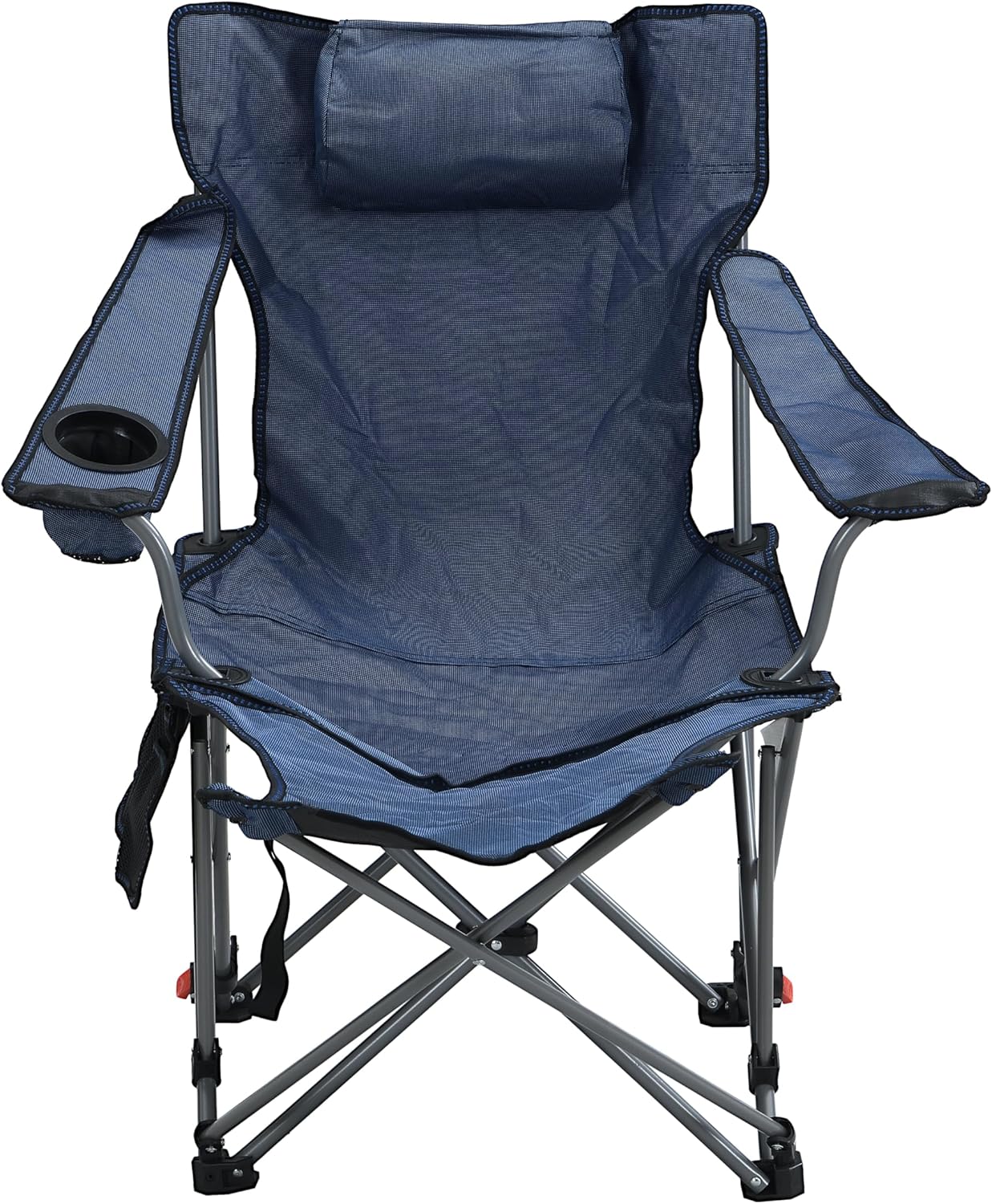 Camping Chairs with Footrest : Folding Lawn Chairs - Heavy Duty Adjustable Camping Chairs with Side Pockets & Cup Holder Carry Bag Included - Image 7