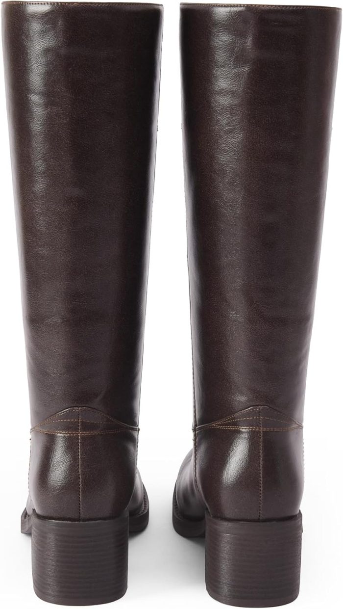 Mid Calf Boots for Women Chunky Block Heel Women’s Tall Boots Square Toe Comfortable Casual Boots Low Heel Trendy Stylish Boots - Image 8