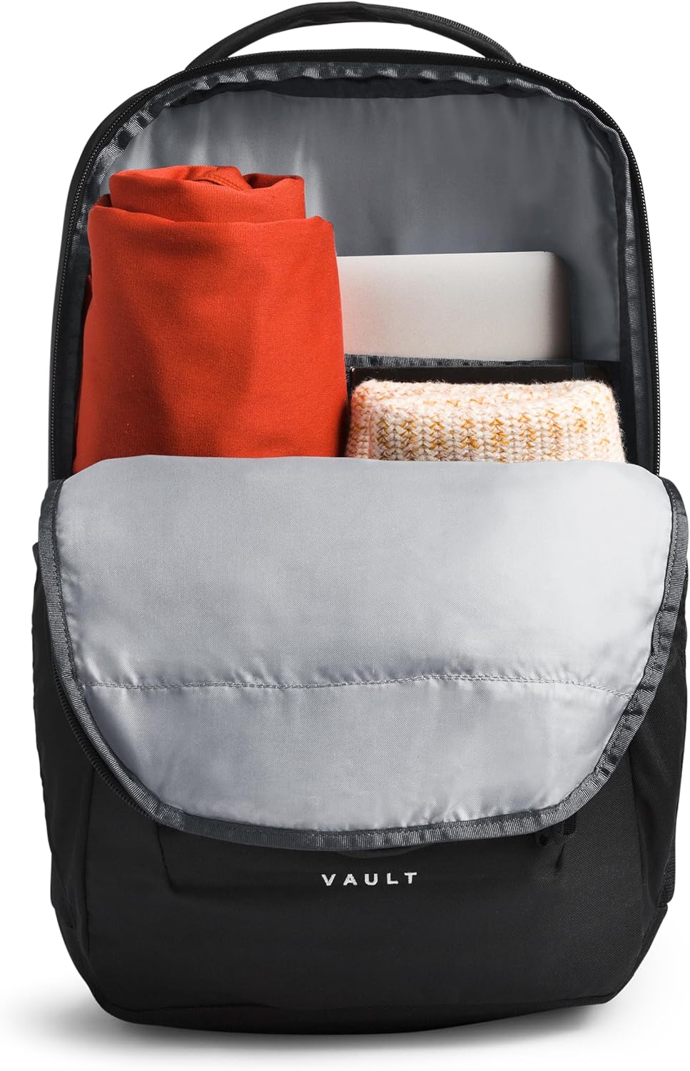THE NORTH FACE Vault Everyday Laptop Backpack | Commuter Travel Bag with Water-Repellent Finish, Spacious Main Compartment, TNF Black-NPF, One Size - Image 6