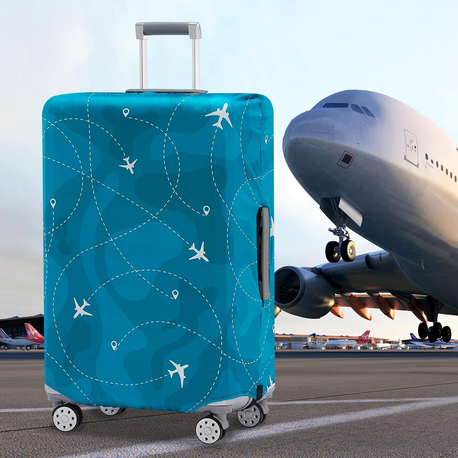 Travelkin Luggage Cover Washable Suitcase Cover Suitcase Protector Anti-scratch Suitcase cover Fits 18-32 Inch Luggage - Image 6